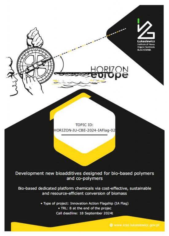 HORIZON-JU-CBE-2024-IAFlag-02 Development new bioadditives designed for new bio-based polymers and co-polymers