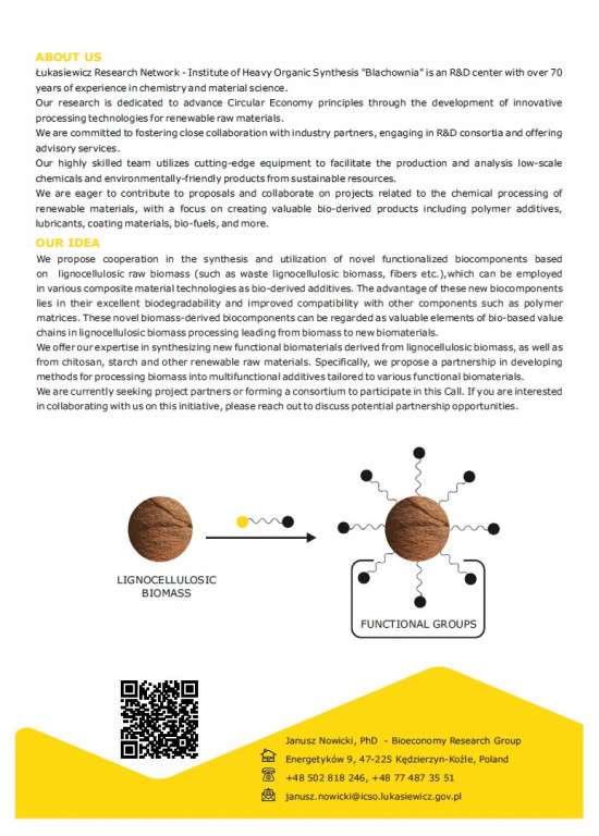 HORIZON-JU-CBE-2024-IAFlag-03 Bio-based value chains for valorisation of sustainable natural fibre feedstock