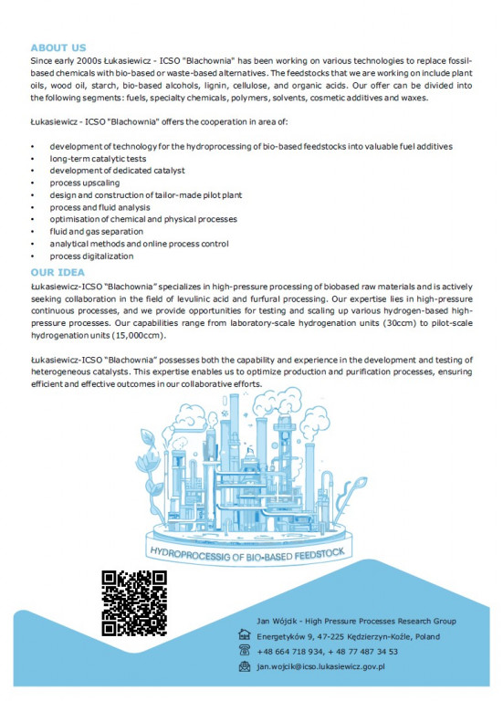 HORIZON-JU-CBE-2024-IAFlag-02 Bio-based dedicated platform chemicals via cost-effective, sustainable and resource-efficient conversion of biomass - High Pressure Research Group