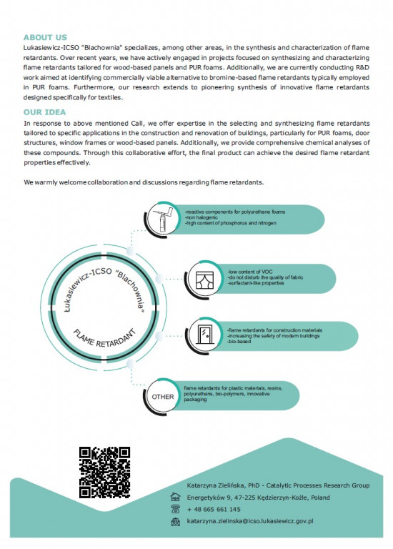 HORIZON-JU-CBE-2024-IA-04 Circular and SSbD bio-based construction & building materials with functional properties Development of a new, halogen-free flame retardants for building materials