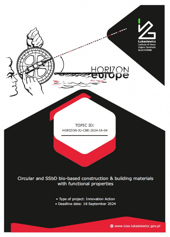 HORIZON-JU-CBE-2024-IA-04 Circular and SSbD bio-based construction and building materials with functional properties_Advanced Materials Research Group